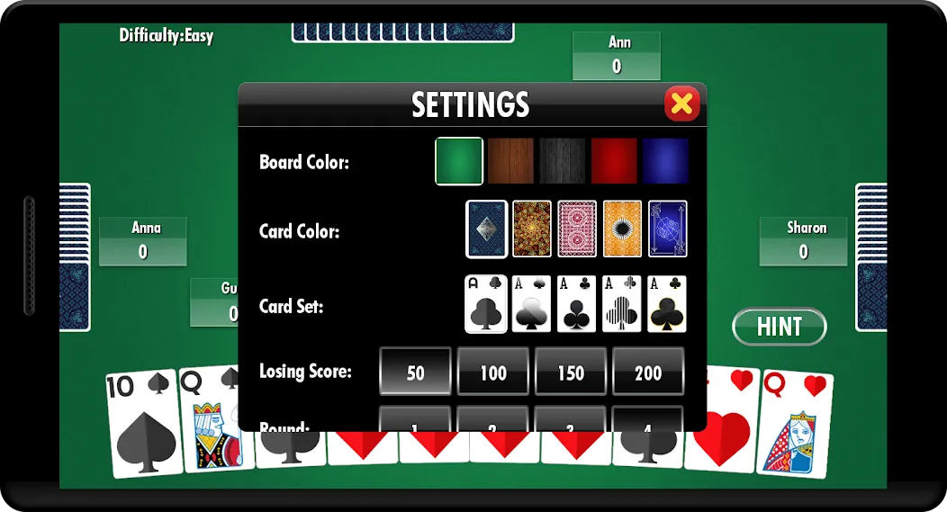 Hearts - Card Game MOD APK на Android — Все открыто — скриншот 2