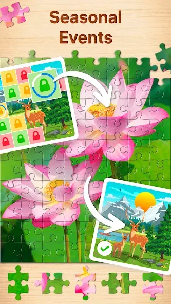 Jigsaw Puzzles - Puzzle Games (Мод Всё открыто и без рекламы) — скриншот 4