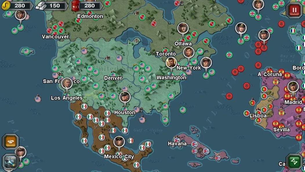 World Conqueror 3-WW2 Strategy MOD APK на Android — Много денег и медалей — скриншот 2