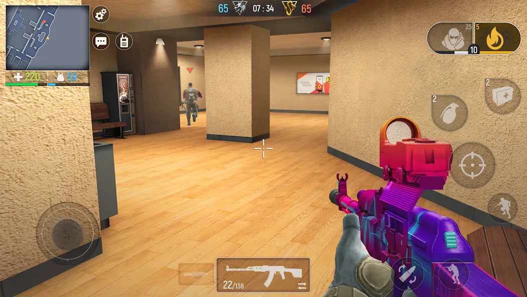 Modern Ops: Gun Shooting Games MOD APK — Много денег и патронов — скриншот 1