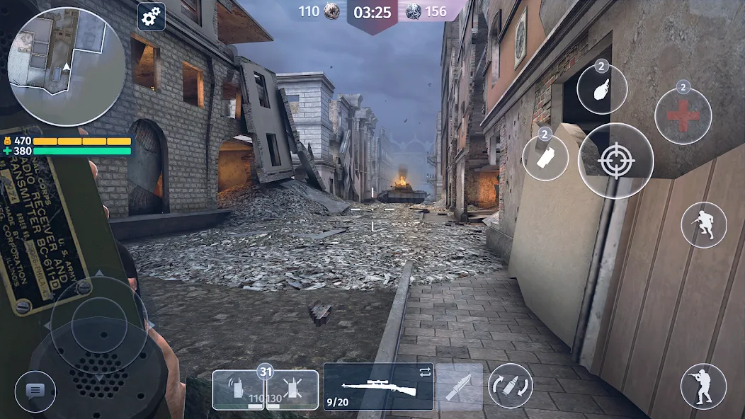 Скачать взломанную World War 2: Shooting Games — Много денег — скриншот 2