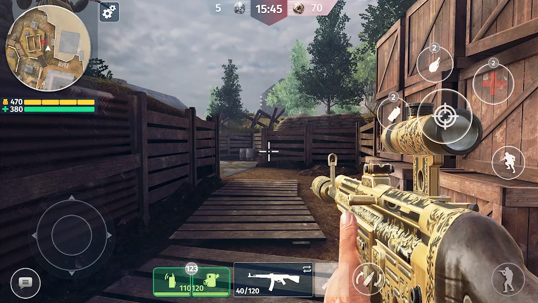 Скачать взломанную World War 2: Shooting Games — Много денег — скриншот 3