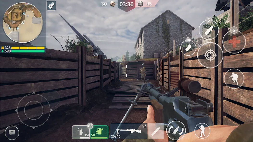 Скачать взломанную World War 2: Shooting Games — Много денег — скриншот 5