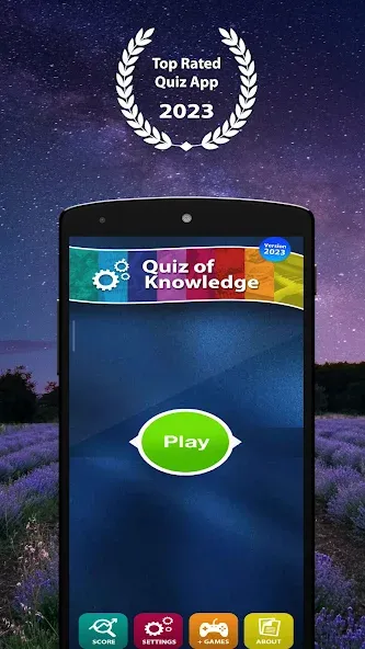 Quiz of Knowledge Game MOD APK на Android — Все подсказки и отключена реклама — скриншот 1