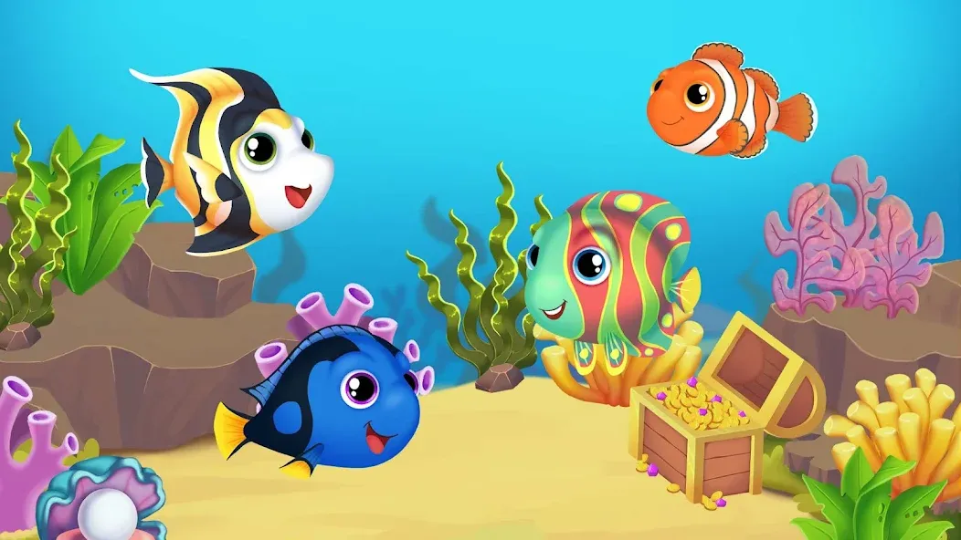 Скачать Baby Aquarium - Fish game — Последняя версия (Много денег) — скриншот 1