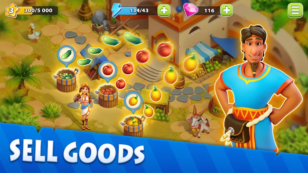 Взлом Nile Valley: Farm Adventure — Много денег — скриншот 3