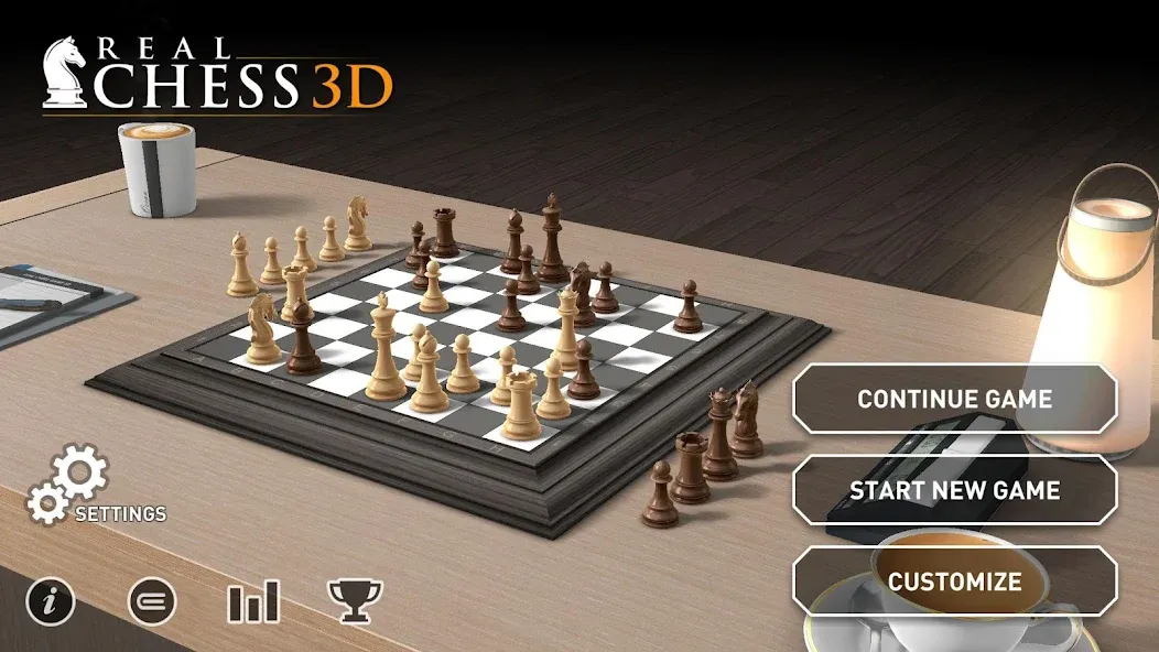 Скачать взлом Real Chess 3D на Андроид — Все стили шахмат открыты — скриншот 3