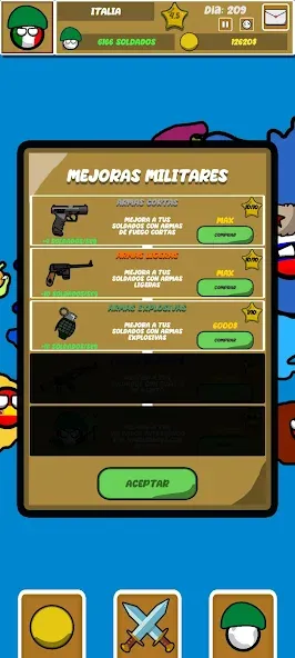 Countryballs Continental War MOD — Много денег на Андроид — скриншот 4