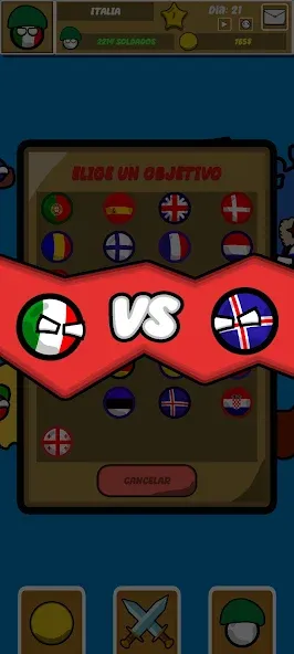Countryballs Continental War MOD — Много денег на Андроид — скриншот 5