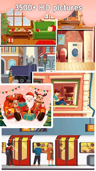 Скачать Differences: Spot a Difference с модом — Много подсказок и без рекламы — скриншот 4