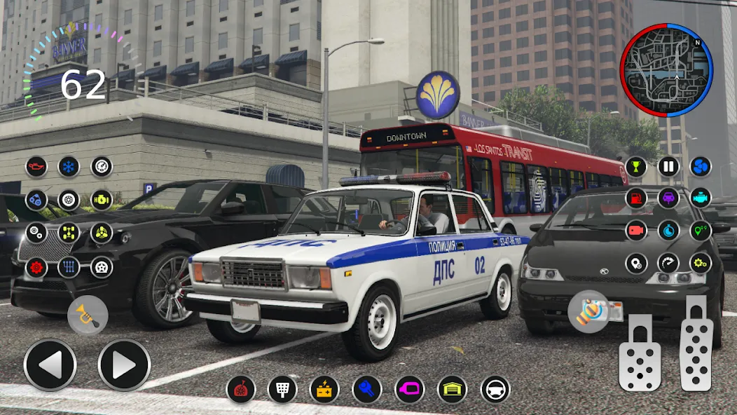 Скачать Police Car Riders: VAZ 2107 — Последняя версия (Много денег) — скриншот 1