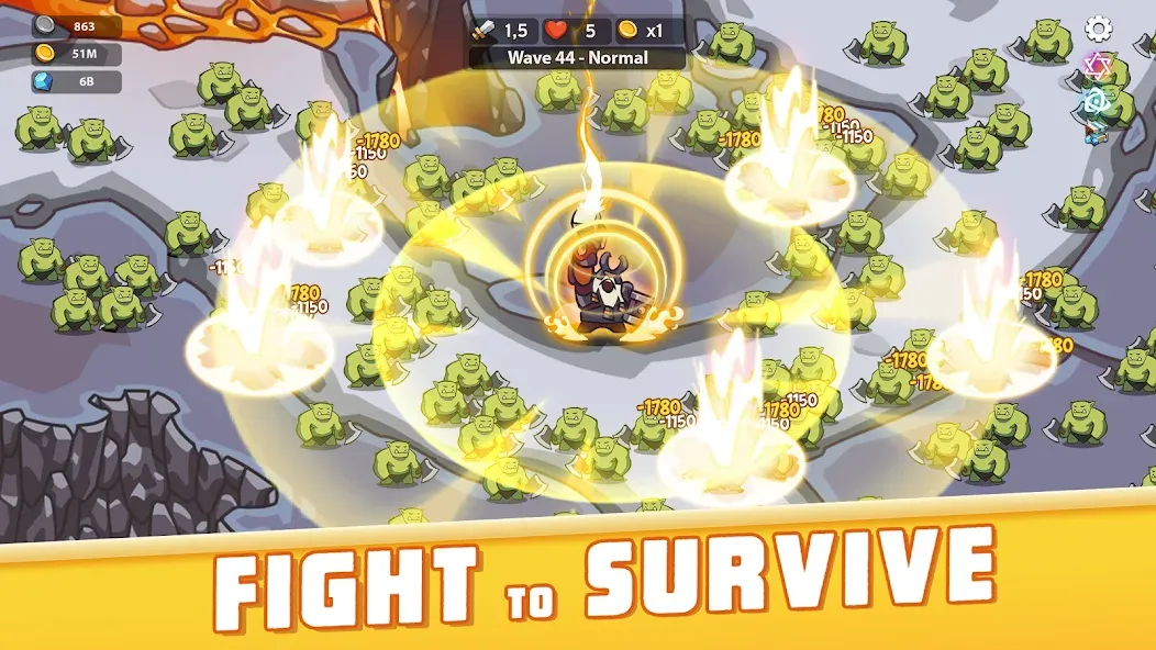 Скачать Empire Survivor: Idle Defense — Много денег и кристаллов — скриншот 1