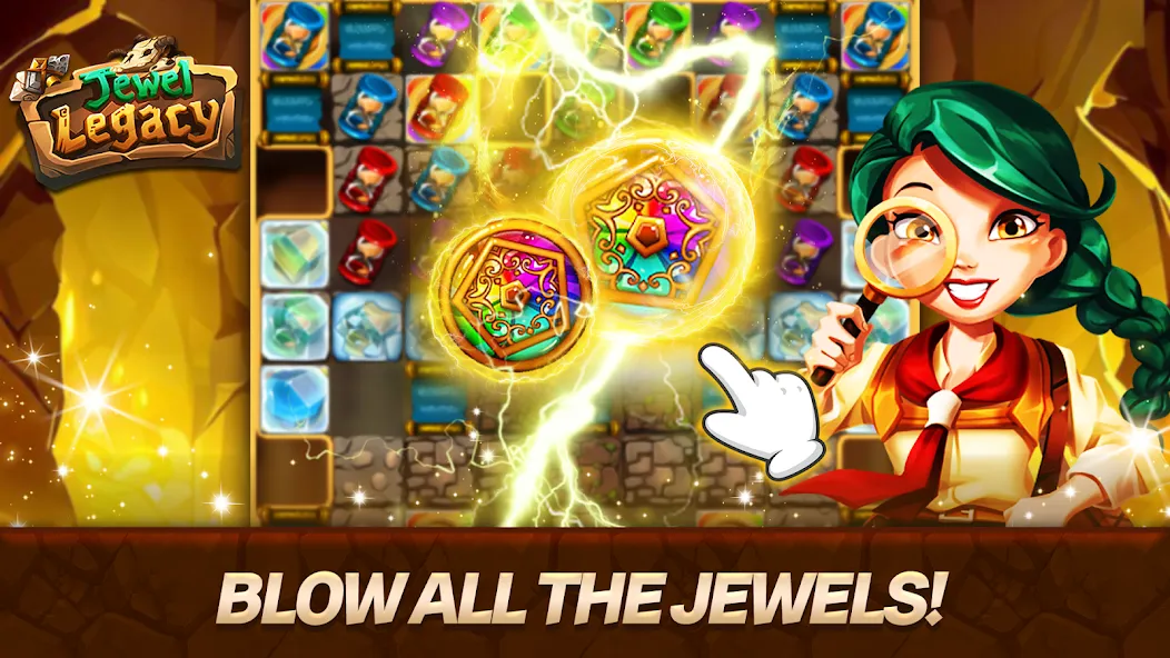 Скачать взломанную Jewel Legacy — Много жизней и ходов — скриншот 1