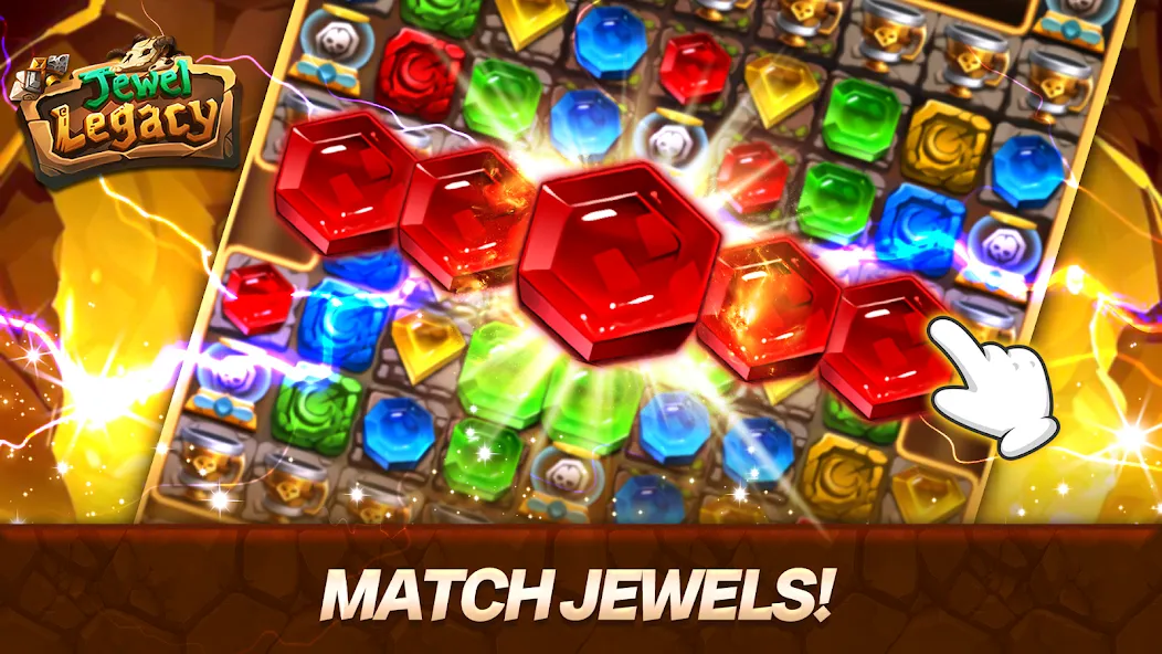 Скачать взломанную Jewel Legacy — Много жизней и ходов — скриншот 2