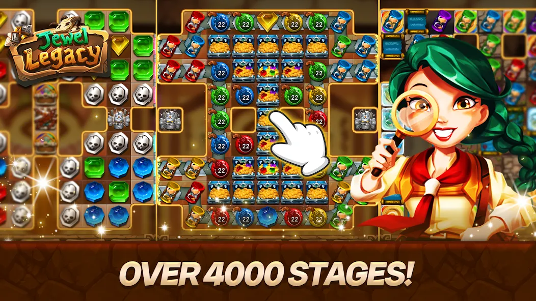 Скачать взломанную Jewel Legacy — Много жизней и ходов — скриншот 4