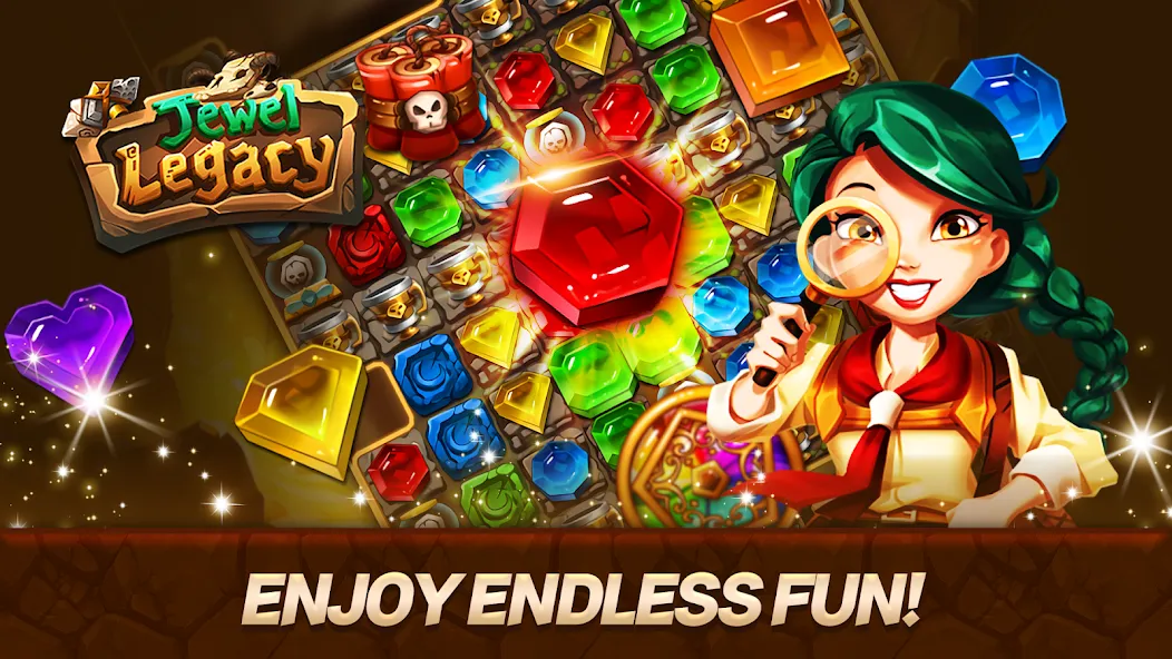 Скачать взломанную Jewel Legacy — Много жизней и ходов — скриншот 5