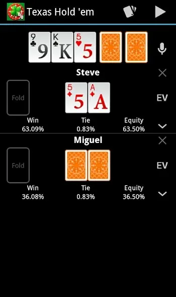 Скачать Poker Calculator с модом — Премиум функции разблокированы — скриншот 1