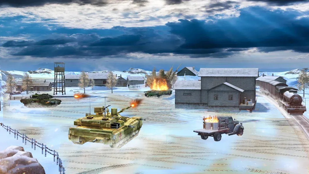 Tank Battle Army Games 2023 — Много денег — скриншот 1 Tank Battle Army Games 2023 — Много денег — скриншот 1