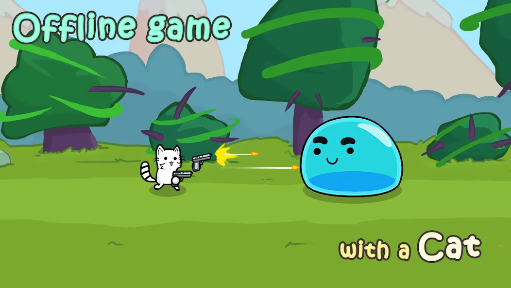 Stickman Cat Gun offline games — Много денег — скриншот 2