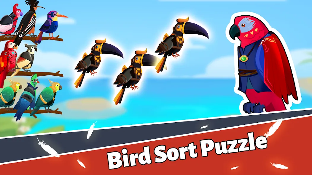 Bird Puzzle - Color Game MOD APK — Много монет — скриншот 1