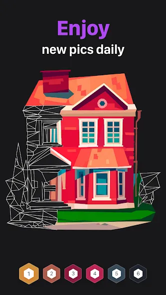 Polygon - Art Coloring Book Mod APK Все открыто — Скачать на Андроид — скриншот 3