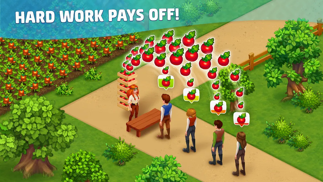 Скачать Harvest Land MOD APK — Много денег — скриншот 2 Скачать Harvest Land MOD APK — Много денег — скриншот 2