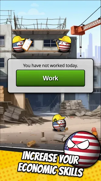 Скачать e-Sim Countryball Be President с модом — Много денег и бесконечные золото — скриншот 4