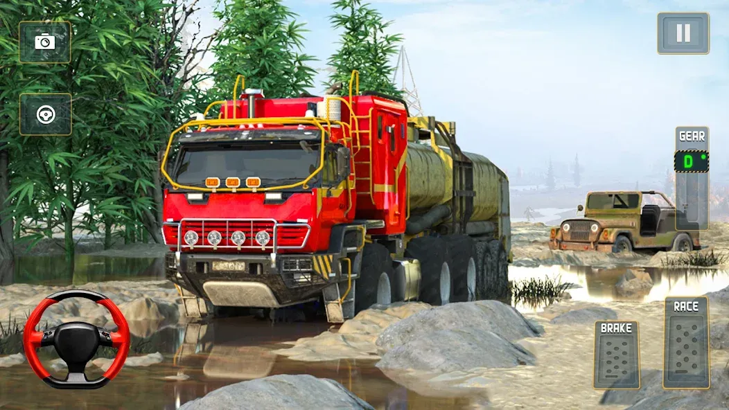 Offroad Mud Truck Driving Sim на Андроид — Мод Много денег — скриншот 4
