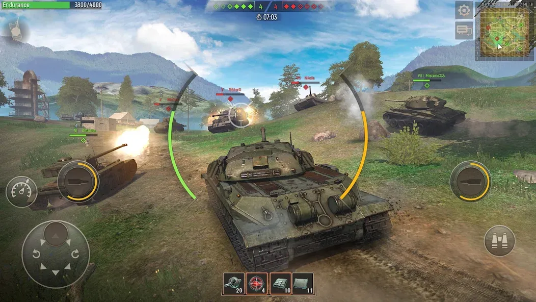 Скачать Battle Tanks: Tank Games WW2 с модом — Много денег — скриншот 5