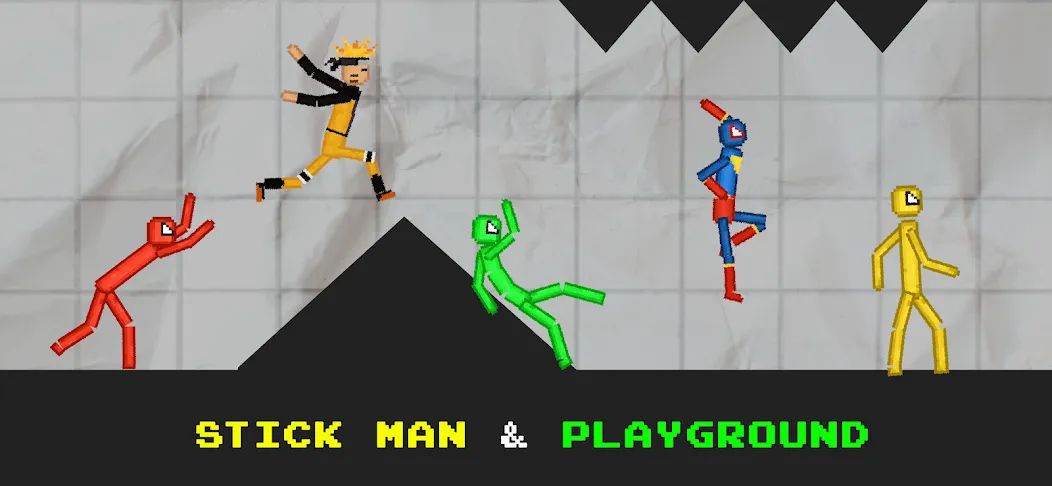 Скачать Stickman Playground — Последняя версия (Бессмертие и всё разблокировано) — скриншот 3