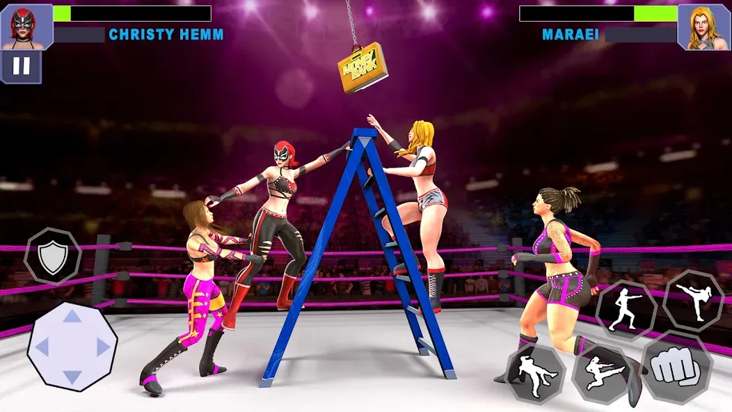 Скачать взломанную Bad Girls Wrestling Game — Много денег — скриншот 3