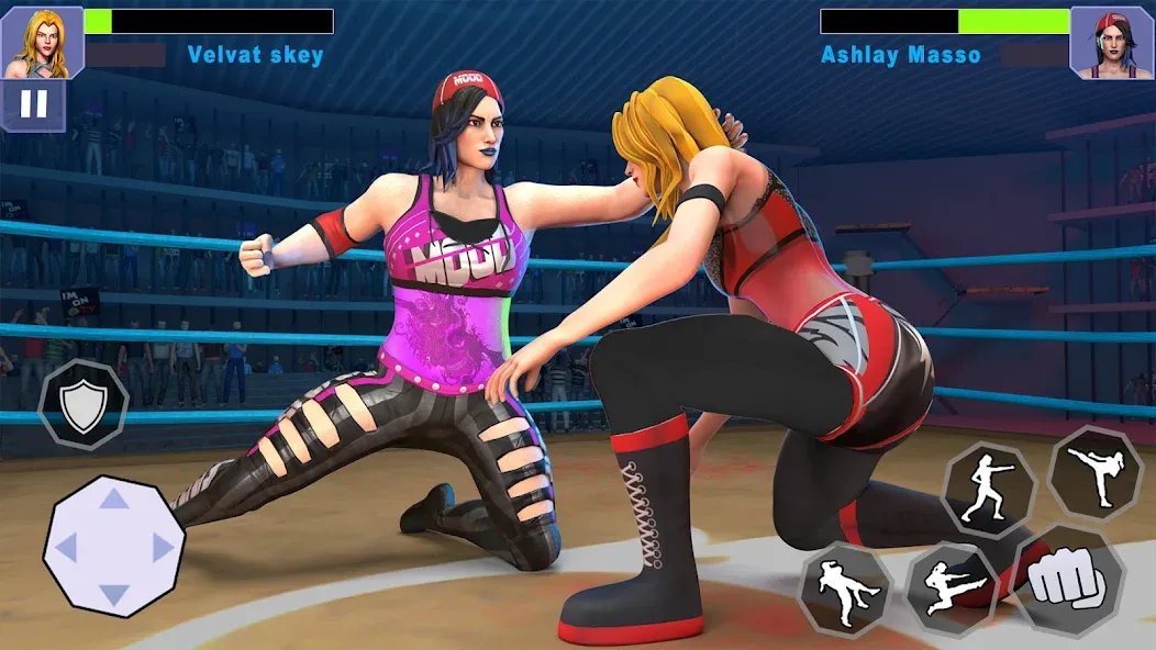 Скачать взломанную Bad Girls Wrestling Game — Много денег — скриншот 4