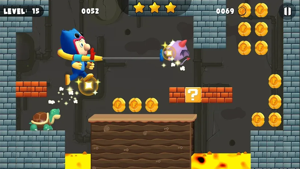 Bob World Adventure 3D MOD — Много денег на Андроид — скриншот 1