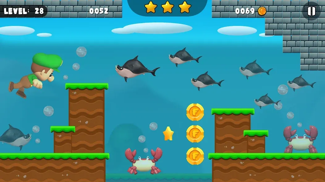 Bob World Adventure 3D MOD — Много денег на Андроид — скриншот 3