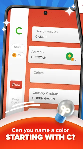 Stop - Categories Word Game — Все подсказки и режимы разблокированы — скриншот 3