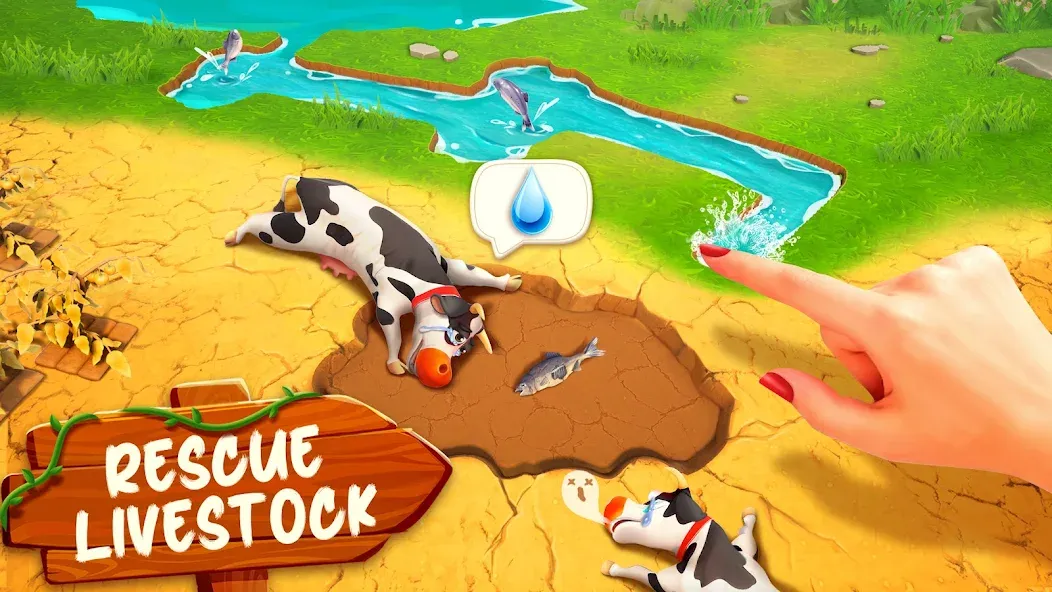 Скачать взломанную Family Farm Adventure — Бесконечная энергия и алмазы — скриншот 5