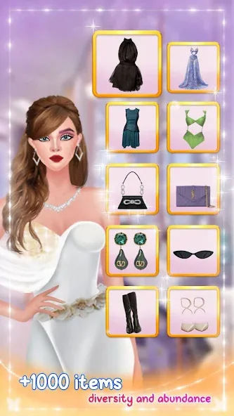 Fashion Stylist: Dress Up Game Mod APK Много денег и алмазов — Скачать на Андроид — скриншот 1