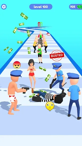 Скачать Thief Run Race 3D: Fun Race (Мод: Много денег) на Андроид — скриншот 4