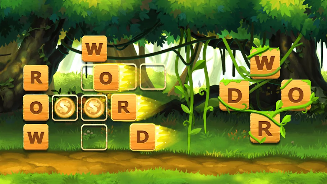 Word Crossword Puzzle — Мод: Много денег и без рекламы — скриншот 1