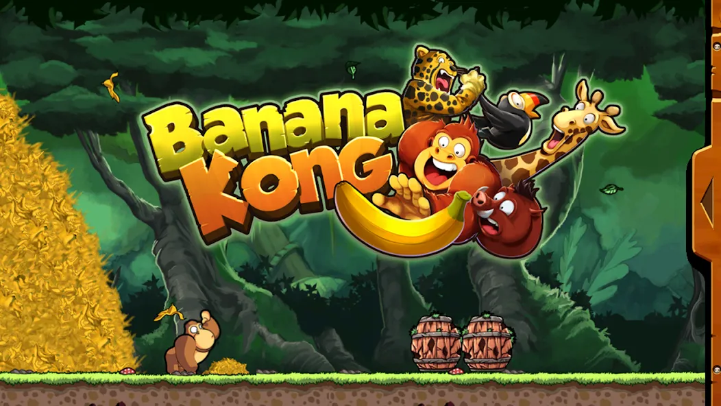 Скачать взломанную Banana Kong — Много бананов — скриншот 1 Скачать взломанную Banana Kong — Много бананов — скриншот 1