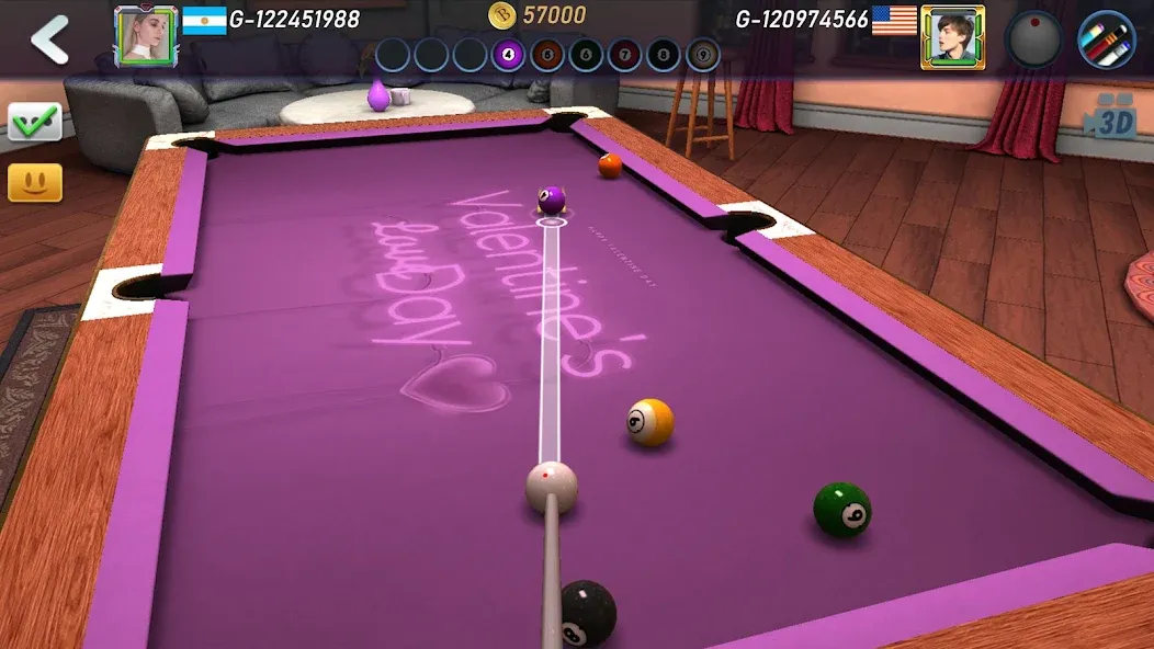 Скачать взлом Real Pool 3D 2 на Андроид — Много денег — скриншот 4