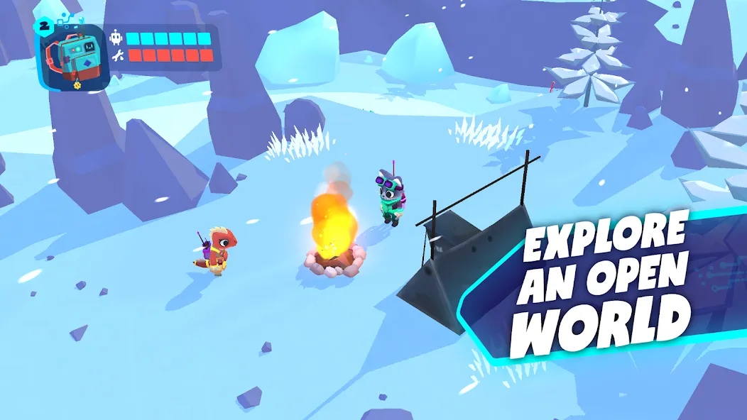 Botworld Adventure MOD APK — Много денег и ресурсов — скриншот 1