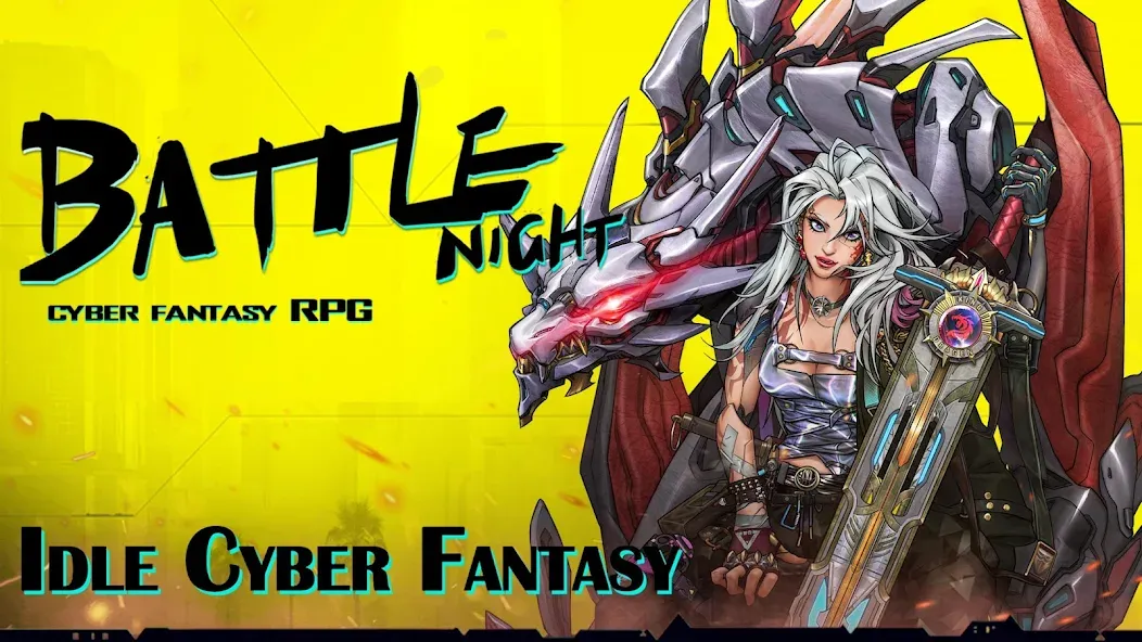 Battle Night: Cyberpunk RPG (Мод Много денег и без рекламы) — скриншот 1