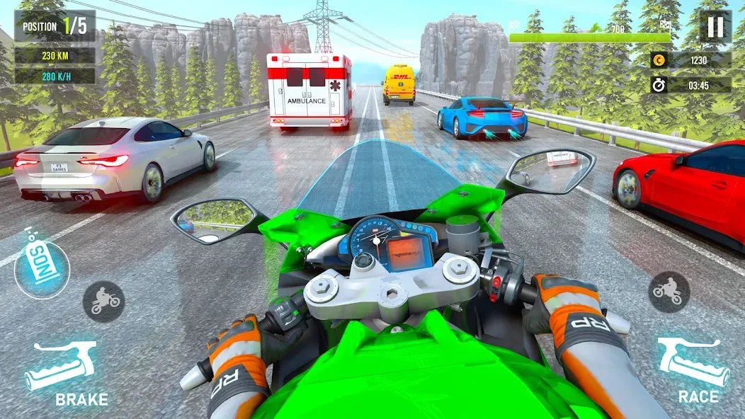 Moto Traffic Bike Race Game 3d Mod APK Много денег — Скачать на Андроид — скриншот 1 Moto Traffic Bike Race Game 3d Mod APK Много денег — Скачать на Андроид — скриншот 1