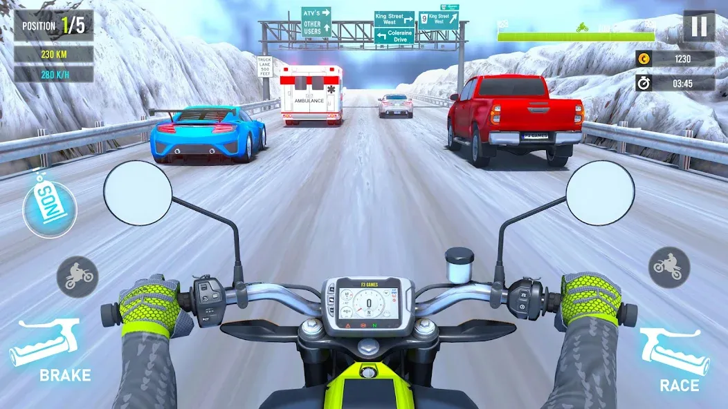 Moto Traffic Bike Race Game 3d Mod APK Много денег — Скачать на Андроид — скриншот 3 Moto Traffic Bike Race Game 3d Mod APK Много денег — Скачать на Андроид — скриншот 3