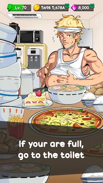 Взломанная Food Fighter Clicker Games на Андроид — Много денег — скриншот 3