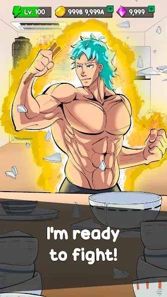 Взломанная Food Fighter Clicker Games на Андроид — Много денег — скриншот 5