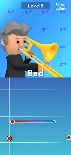 Взломанная Trombone! на Андроид — Все тромбоны и уровни разблокированы — скриншот 2