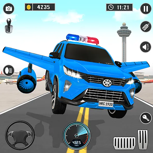 Скачать Flying Prado Car Robot Game — Много денег и всё открыто — скриншот 1