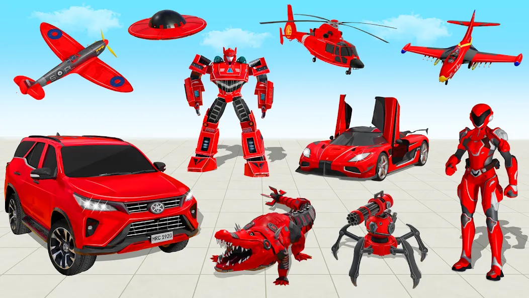 Скачать Flying Prado Car Robot Game — Много денег и всё открыто — скриншот 5